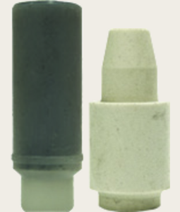 Water shot and granular water shot projectiles side by side