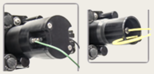 Electric Floating Breech and shock-tube breech shown side by side